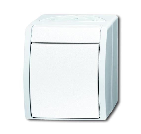  Кнопка 1-кл. 1п Ocean с N-клеммой IP44 для открытого монтажа бел. ABB 2CKA001484A0380 