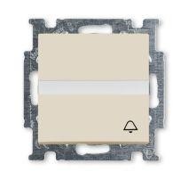  Кнопка звонковая н.о. контакт с полем для надписи Basic 55 сл. кость ABB 2CKA001413A1087 