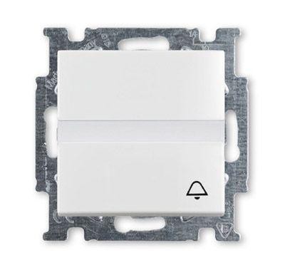  Кнопка звонковая н.о. контакт с полем для надписи Basic 55 альп. бел. ABB 2CKA001413A1086 