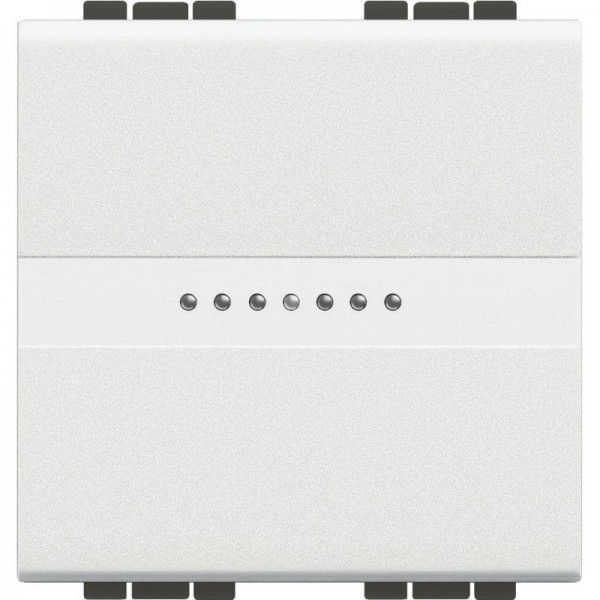  Кнопка аксиальная 1-кл 10А 2мод. Livinglight авт. клеммы бел. Leg BTC N4055M2AN 