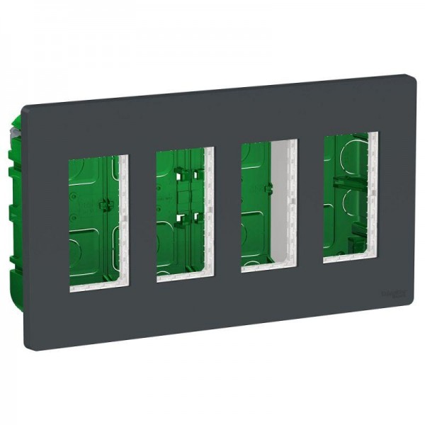  Блок СП UNICA SYSTEM+ 4х2 антрацит SchE NU174454 
