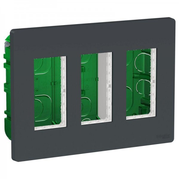  Блок СП UNICA SYSTEM+ 3х2 антрацит SchE NU173454 