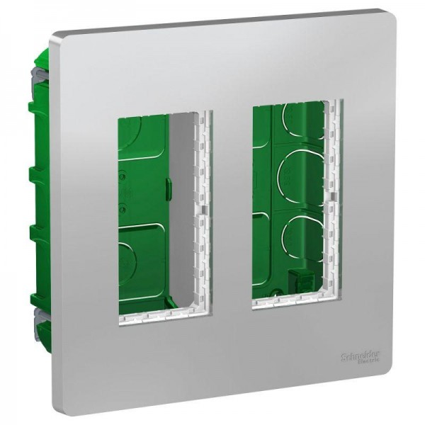  Блок СП UNICA SYSTEM+ 2х2 алюм. SchE NU172430 