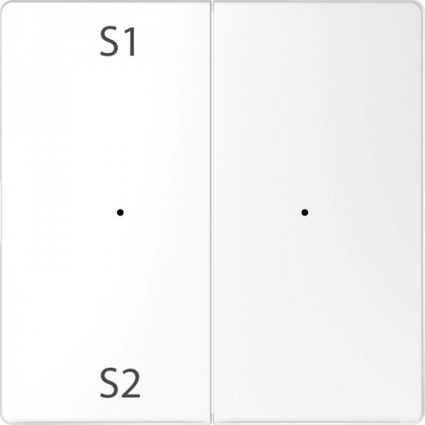  Клавиша двойная Merten D-Life PlusLink с S1/S2 пусто SD бел. лотос SchE MTN5226-6035 