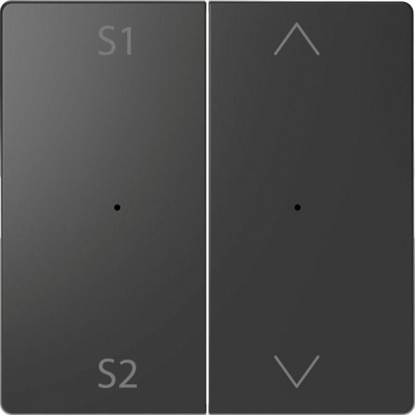  Клавиша двойная Merten D-Life PlusLink с S1/S2 вверх/вниз SD антрацит SchE MTN5227-6034 