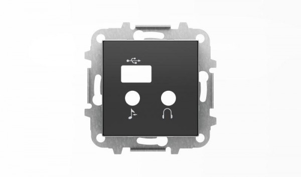  Накладка для механизма медиа-комбайна арт.9368.3 SKY черн. бархат ABB 2CLA856830A1501 