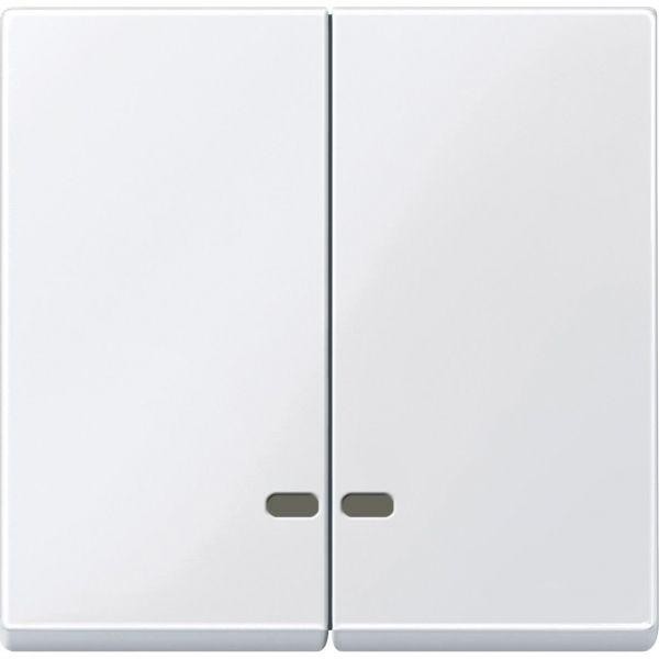  Клавиша 2-м Merten с окошком для свет. инд. активно бел. SchE MTN3420-0325 