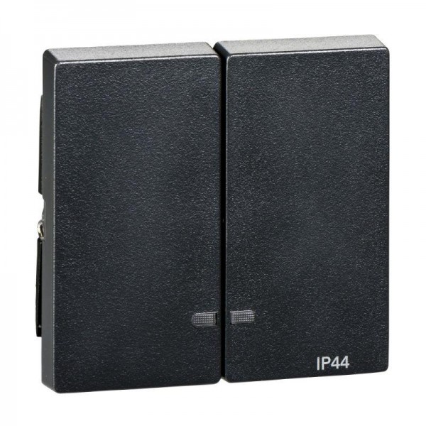  Клавиша 2-м Merten с окошком для свет. инд. IP44 антрацит SchE MTN3424-0414 