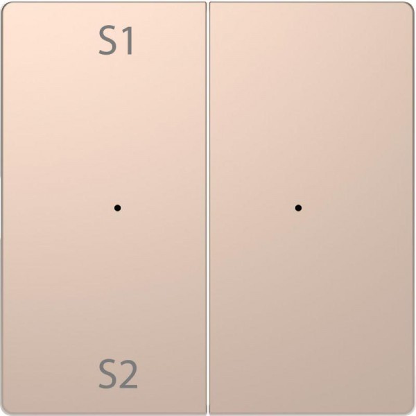  Клавиша двойная Merten D-Life PlusLink с S1/S2 пусто SD шампань SchE MTN5226-6051 