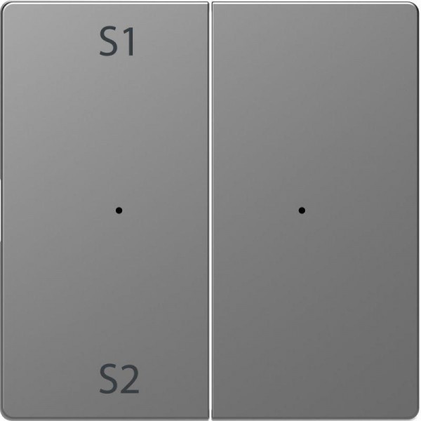  Клавиша двойная Merten D-Life PlusLink с S1/S2 пусто SD нерж. сталь SchE MTN5226-6036 