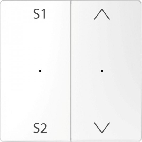  Клавиша двойная Merten D-Life PlusLink с S1/S2 вверх/вниз SD бел. лотос SchE MTN5227-6035 