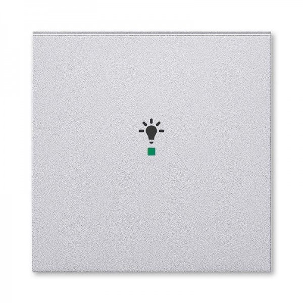  Клавиша Levit одинарная с символом освещения free@home серебр. ABB 2CHH621001A4070 