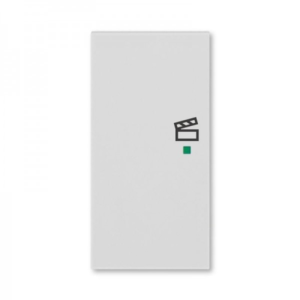 Клавиша Levit двойная левая с символом сцены free@home сер. ABB 2CHH622103A4016 