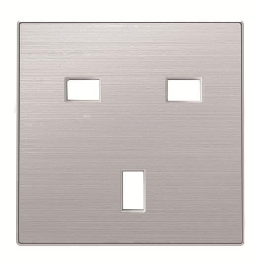 Накладка розетки 8137 SKY нерж. сталь ABB 2CLA853700A1401 