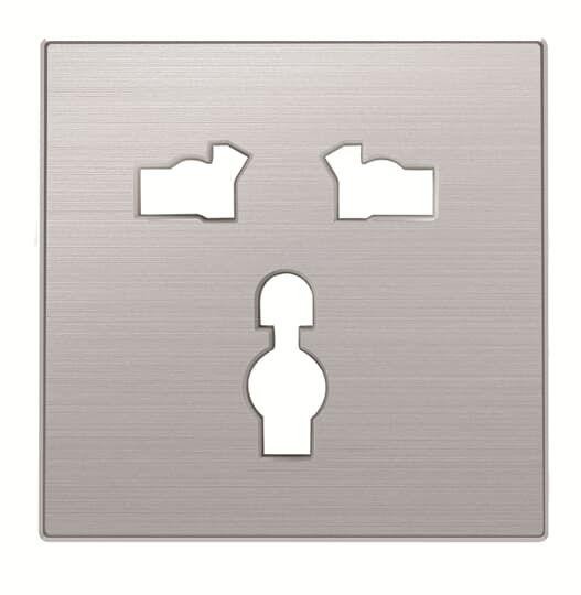  Накладка розетки 8139 SKY нерж. сталь ABB 2CLA853900A1401 