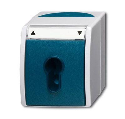  Выключатель жалюзи 2п с ключом (для замка) IP44 ocean сер./сине-зел. ABB 2CKA001101A0916 