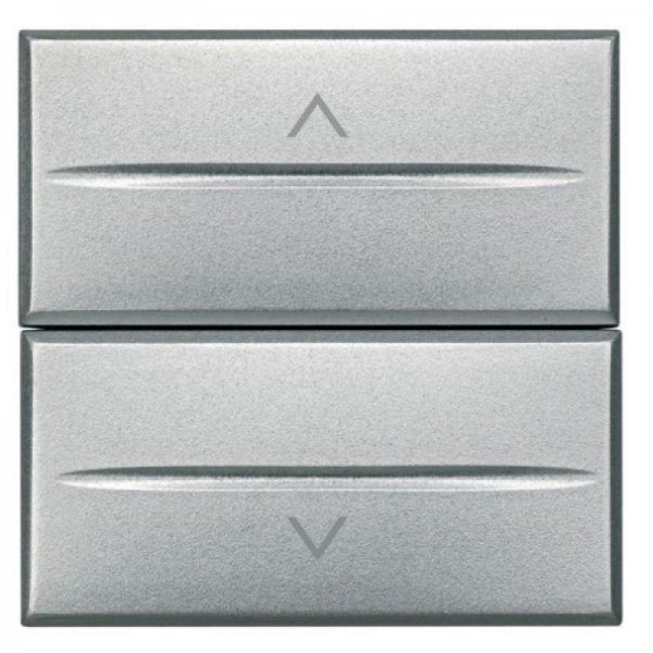  Выключатель для жалюзи 2мод. кноп. Axolute Axial 10А алюм. Leg BTC HC4037/2 