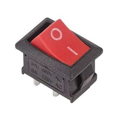  Выключатель клавишный 250В 6А (2с) ON-OFF красн. Mini (RWB-201 SC-768) Rexant 36-2111 