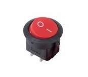  Выключатель клавишный круглый 250В 6А (2с) ON-OFF красн. (RWB-213 SC-214 MRS-102-8) Rexant 36-2560 