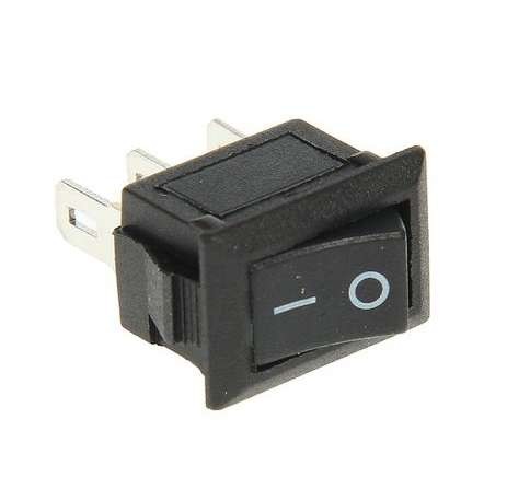  Выключатель клавишный 250В 3А (3с) ON-ON черн. Micro (RWB-102) Rexant 36-2030 