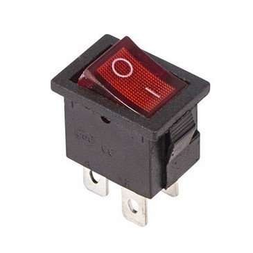  Выключатель клавишный 250В 6А (4с) ON-OFF красн. с подсветкой Mini (RWB-20; SC-768) Rexant 36-2190 