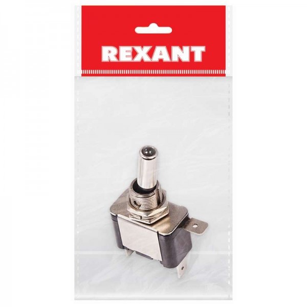  Тумблер 12В 20А (3c) ON-OFF 1п с син. LED подсветкой (ASW-07D) (инд. упак.) Rexant 36-4331-1 