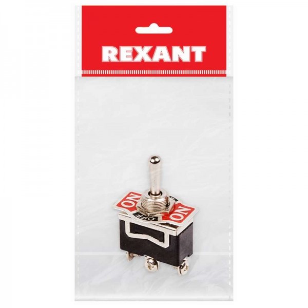  Тумблер 250В 15А (3c) ON-OFF-ON 1п (KN-103) (инд. упак.) Rexant 36-4112-1 