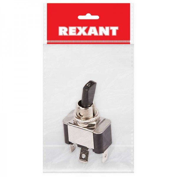  Тумблер 12В 30А (3c) ON-OFF 1п с красн. LED подсветкой (ASW-07D-2) (инд. упак.) Rexant 36-4350-1 