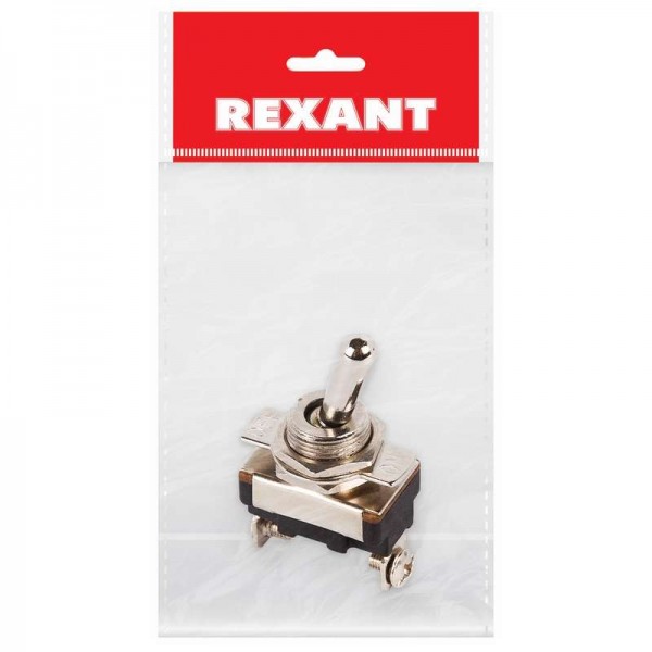  Тумблер 220В 10А (2c) ON-OFF 1п Mini (ASW-23) (инд. упак.) Rexant 36-4310-1 