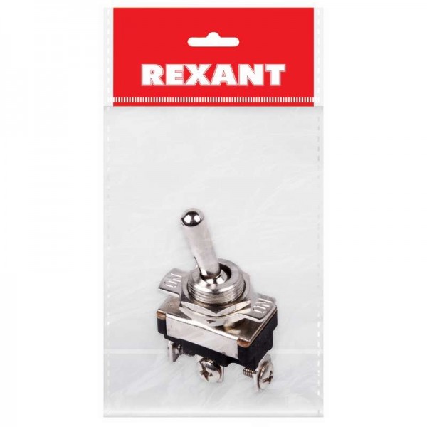  Тумблер 220В 10А (3c) ON-OFF-ON 1п Mini (ASW-23) (инд. упак.) Rexant 36-4311-1 