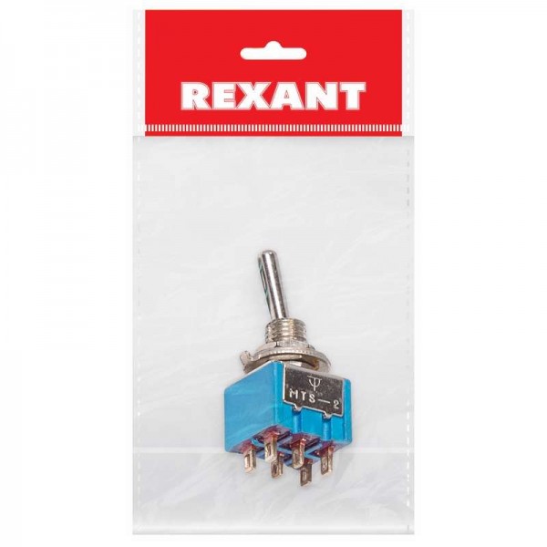  Тумблер 250В 3А (6c) ON-ON 2п Micro (MTS-202) (инд. упак.) Rexant 36-4020-1 