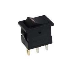  Выключатель клавишный 12В 15А (3с) ON-OFF черн. с подсветкой Mini (RWB-206-1 SC-768) Rexant 36-2174 