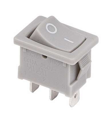  Выключатель клавишный 250В 6А (3с) ON-ON сер. Mini (RWB-202 SC-768) Rexant 36-2133 