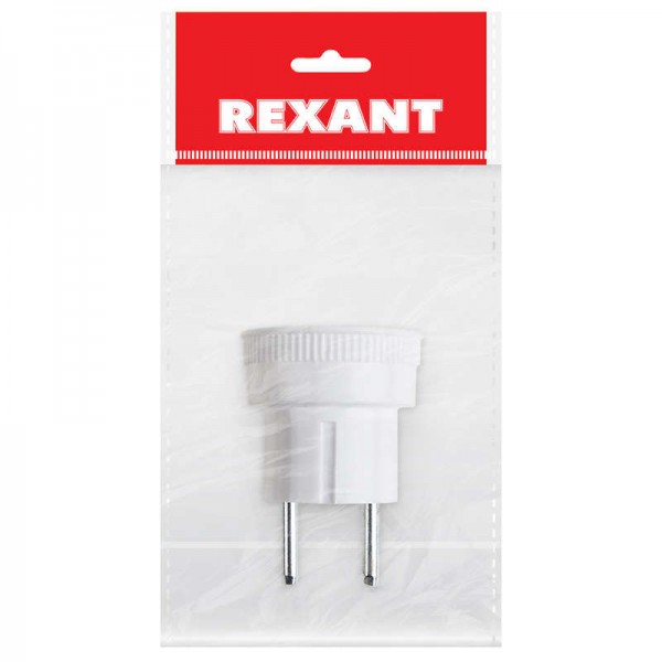 Переходник сетевой "стакан" с бортами 220В 6А Rexant 11-1021 