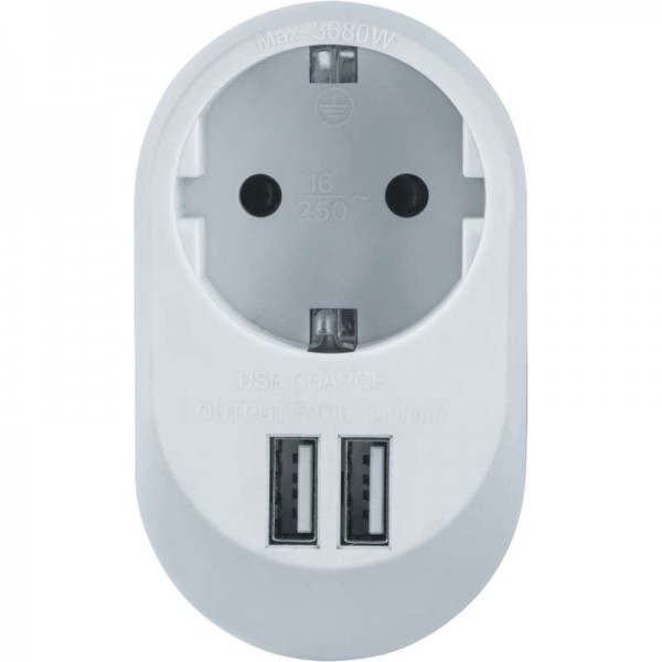  Адаптер 61 454 NAD-USB01-1E-C-WH с/з 1 гн. USB3.4A Navigator 61454 
