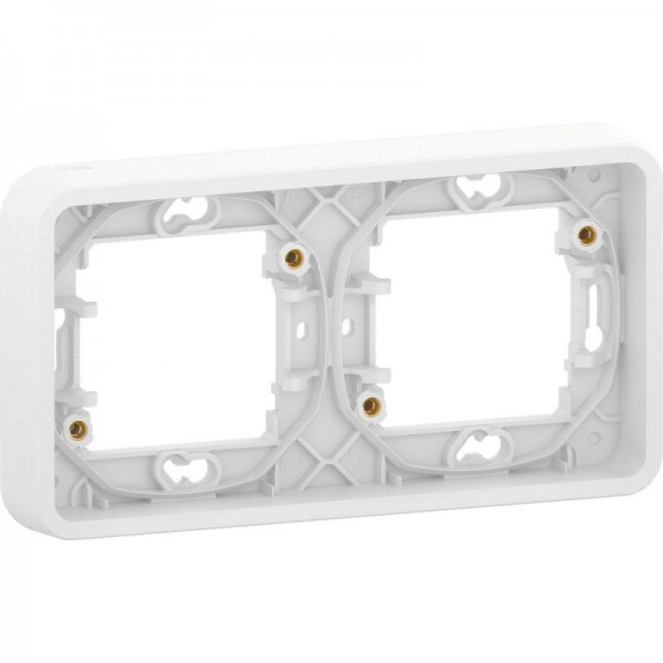  Рамка 2-м Mureva Styl горизонт. бел. IP55 SchE MUR39101 
