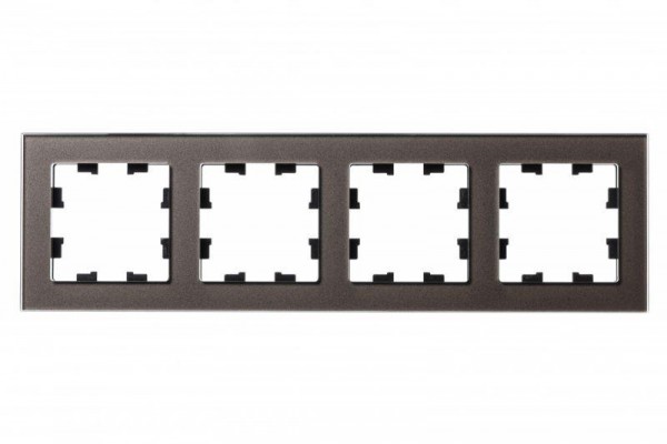  Рамка 4-м AtlasDesign Nature стекло мокко SchE ATN320604 
