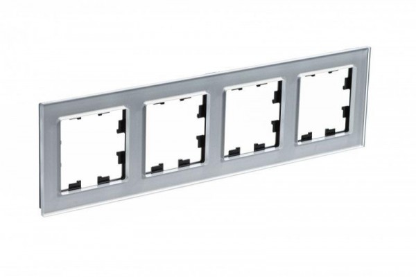  Рамка 4-м AtlasDesign Nature стекло алюм. SchE ATN320304 