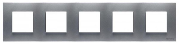  Рамка 5-м 10мод. Zenit серебристый ABB 2CLA227500N1301 