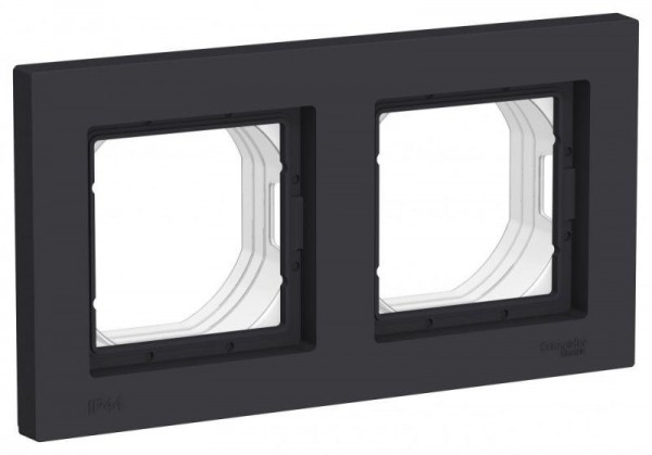  Рамка 2-м AtlasDesign Aqua IP44 карбон SchE ATN441002 