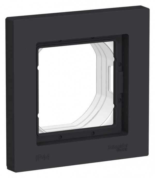  Рамка 1-м AtlasDesign Aqua IP44 карбон SchE ATN441001 