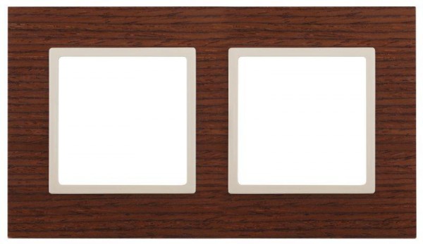  Рамка 2-м 14-5302-09 дерево Elegance дуб+сл. кость ЭРА Б0034574 