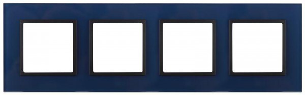  Рамка 4-м 14-5104-29 стекло Elegance синий+антрацит ЭРА Б0034537 