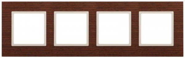  Рамка 4-м 14-5304-09 дерево Elegance дуб+сл. кость ЭРА Б0034586 