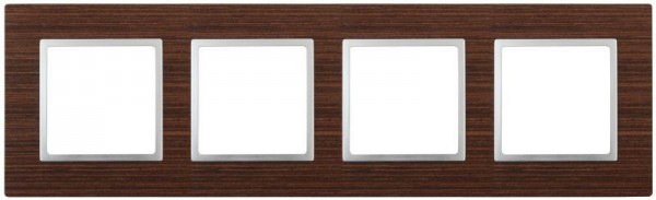  Рамка 4-м 14-5304-10 дерево Elegance венге+алюм ЭРА Б0034587 