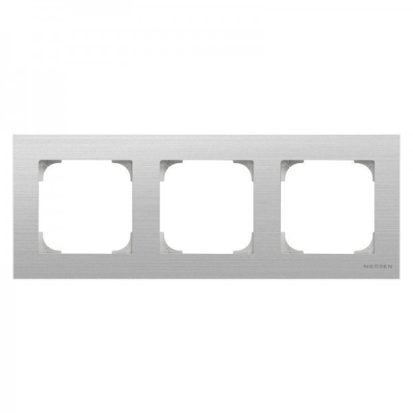  Рамка 3-м Sky нерж. сталь ABB 2CLA857300A1401 