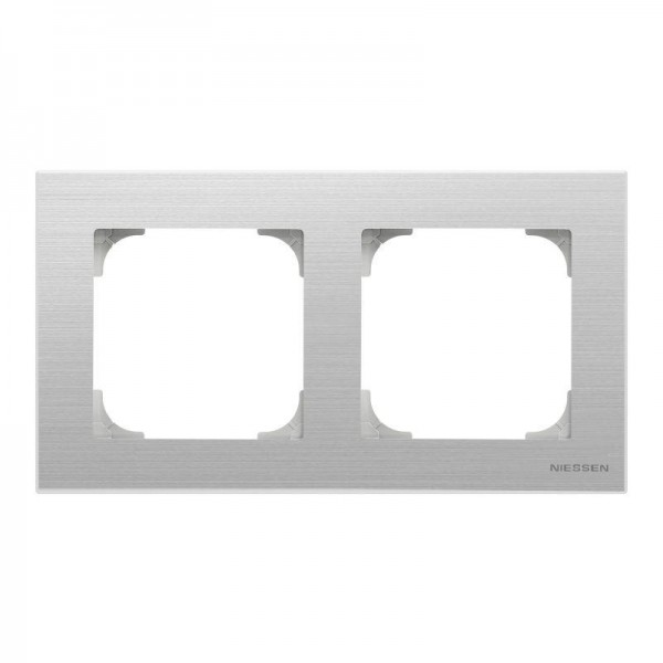  Рамка 2-м Sky нерж. сталь ABB 2CLA857200A1401 