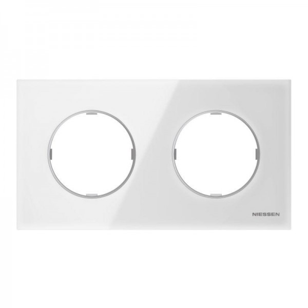  Рамка 2-м Sky Moon стекло бел. ABB 2CLA867200A3001 