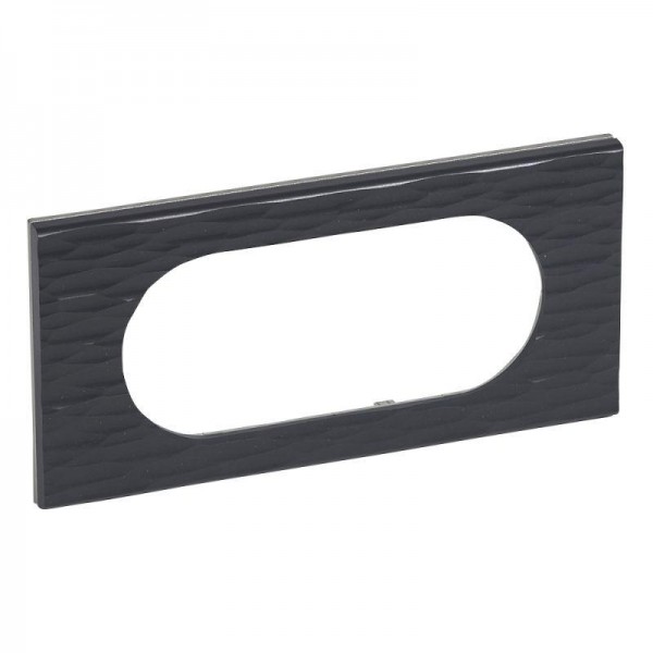  Рамка 2-м Celiane wide Corian черн. рифл. Leg 069025 