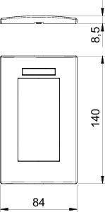  Рамка 2-м Modul45 84х140мм верт. с полем для маркировки AR45-BSF2 SWGR черн. OBO 6119364 